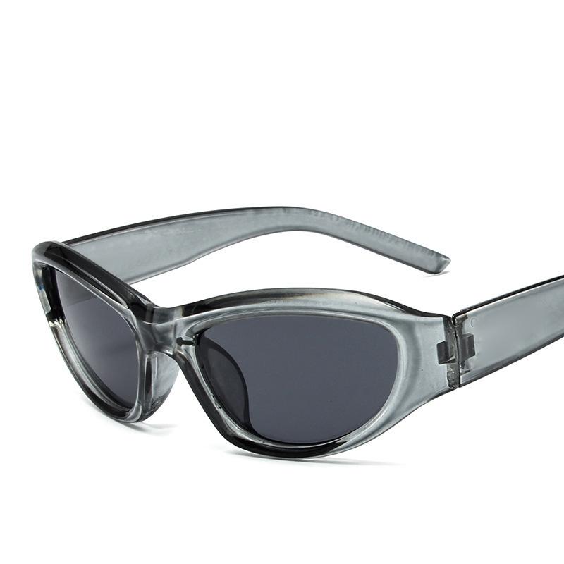 Vintage Punk Sports Sunglasses Women Men Y2K Style Cat Eye Sun Glasses Mirror Fashion Eyewear  Retro Shades