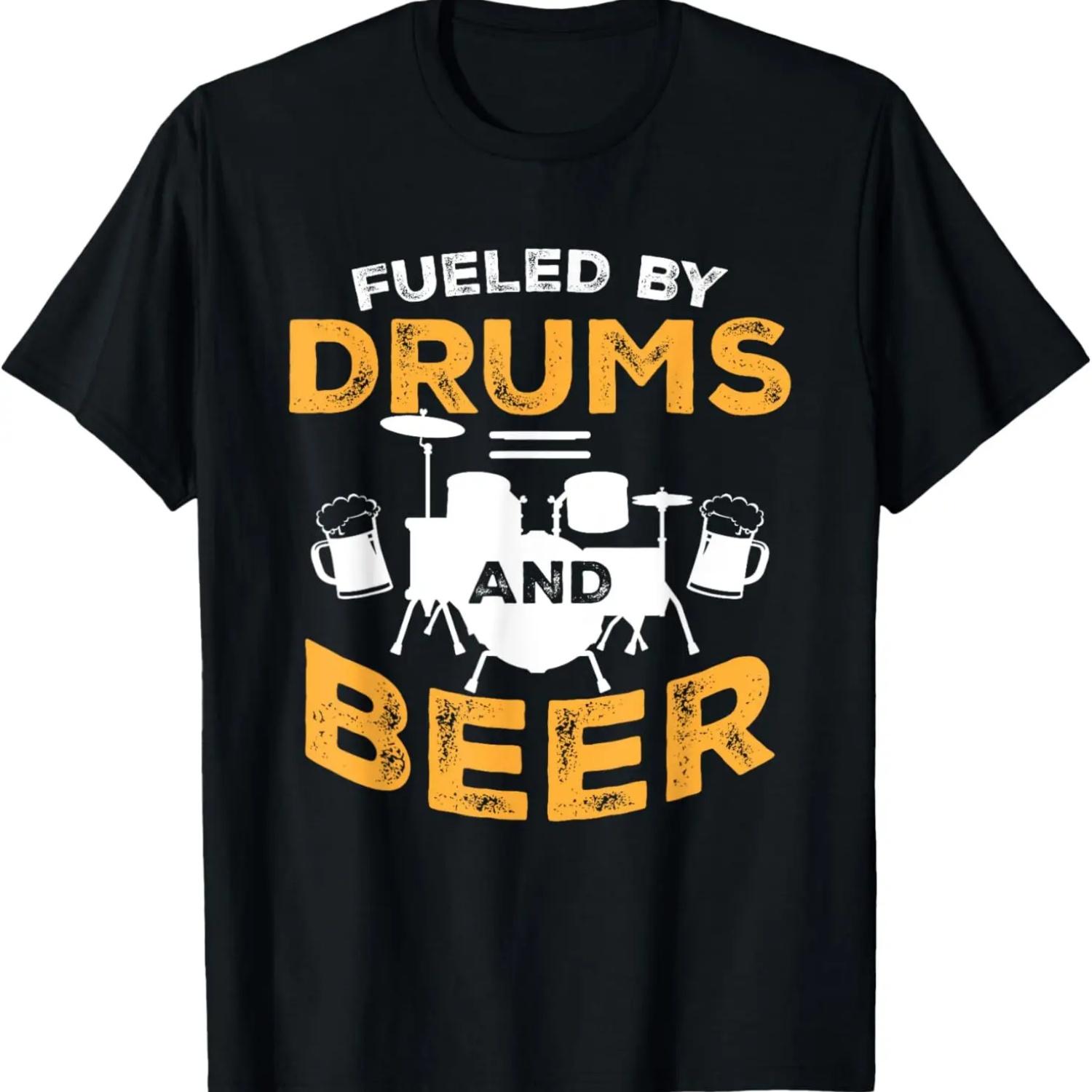 

Fueled By Drums And Beer - Drum Player T-Shirt XXXXXL чёрный