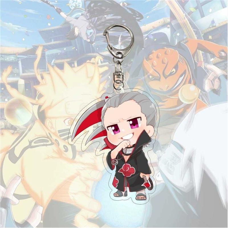 Anime Naruto Acrylic Keychain Accessaries Uzumaki Naruto Cartoon Keyring