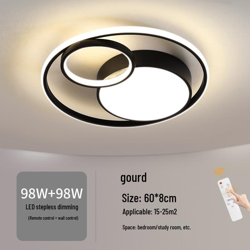 Nordic Modern LED Ceiling Light - Minimalist Black & White Design for Bedroom, Study, or Romantic Settings