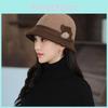 Wool Fedora Hat For Women Autumn Winter Warm Stylish Elegant British Vintage Casual