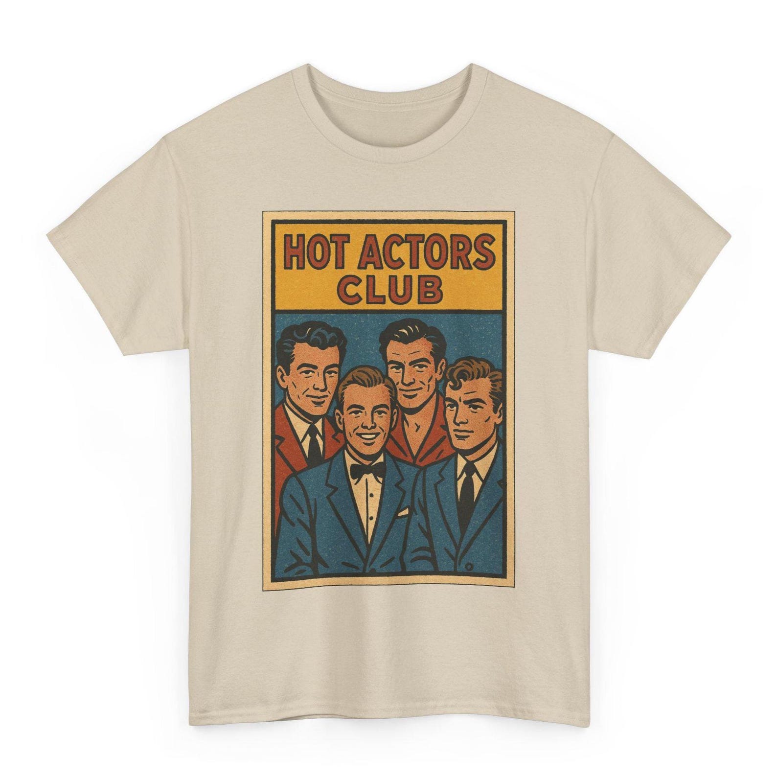 Hot Actors Club T-Shirt: Retro Comic Style Theater Tee M