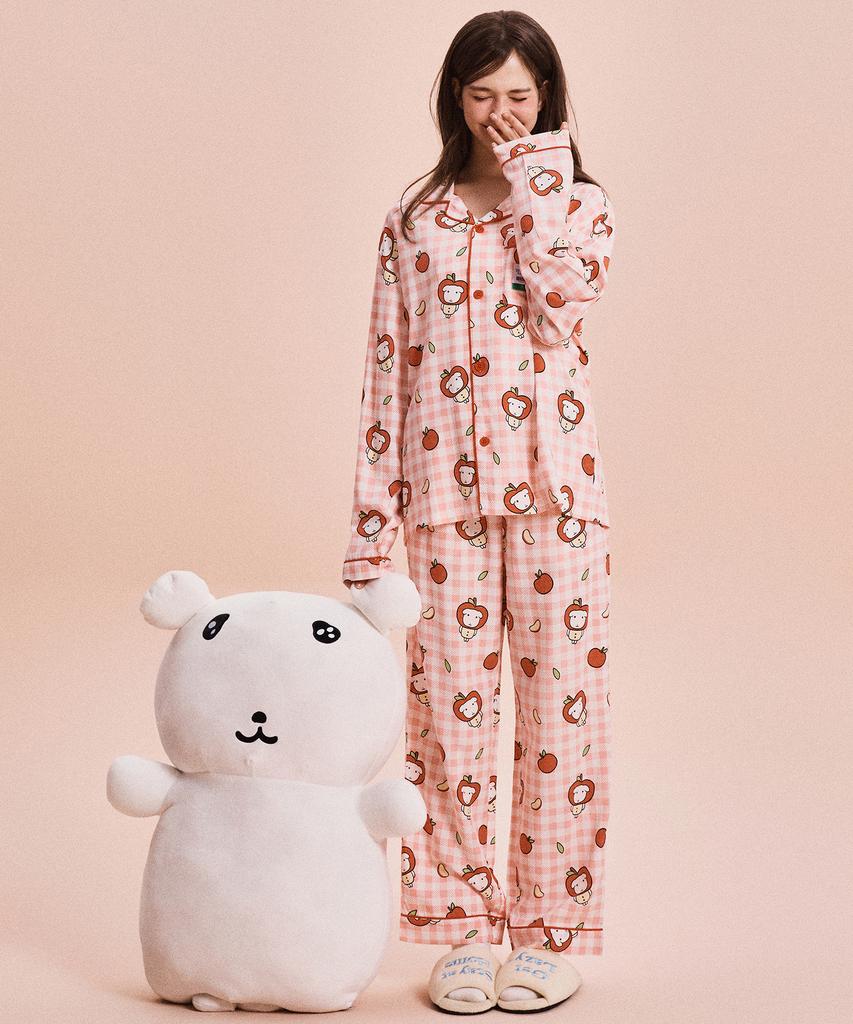 Seupao [Ganadi] Sweetness-Focused Ganadi Long Sleeve Pajamas (Red)_Spppg23U05