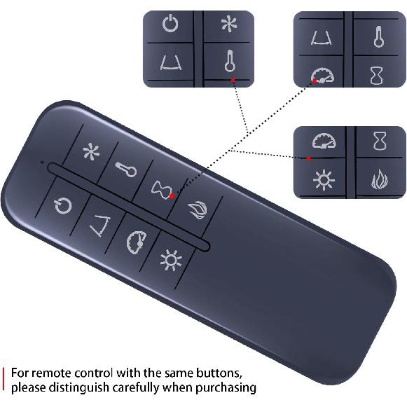 Replacement Fireplace Remote Control Compatible with Twin Star ClassicFlame TRESANTI Electric Fireplace Heater 42IF442FGL-B000 421F442FGL-B000