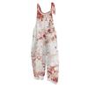 Women's Jumpsuit  Print Casual Loose Vintage Shoulder Strap Cotton Linen