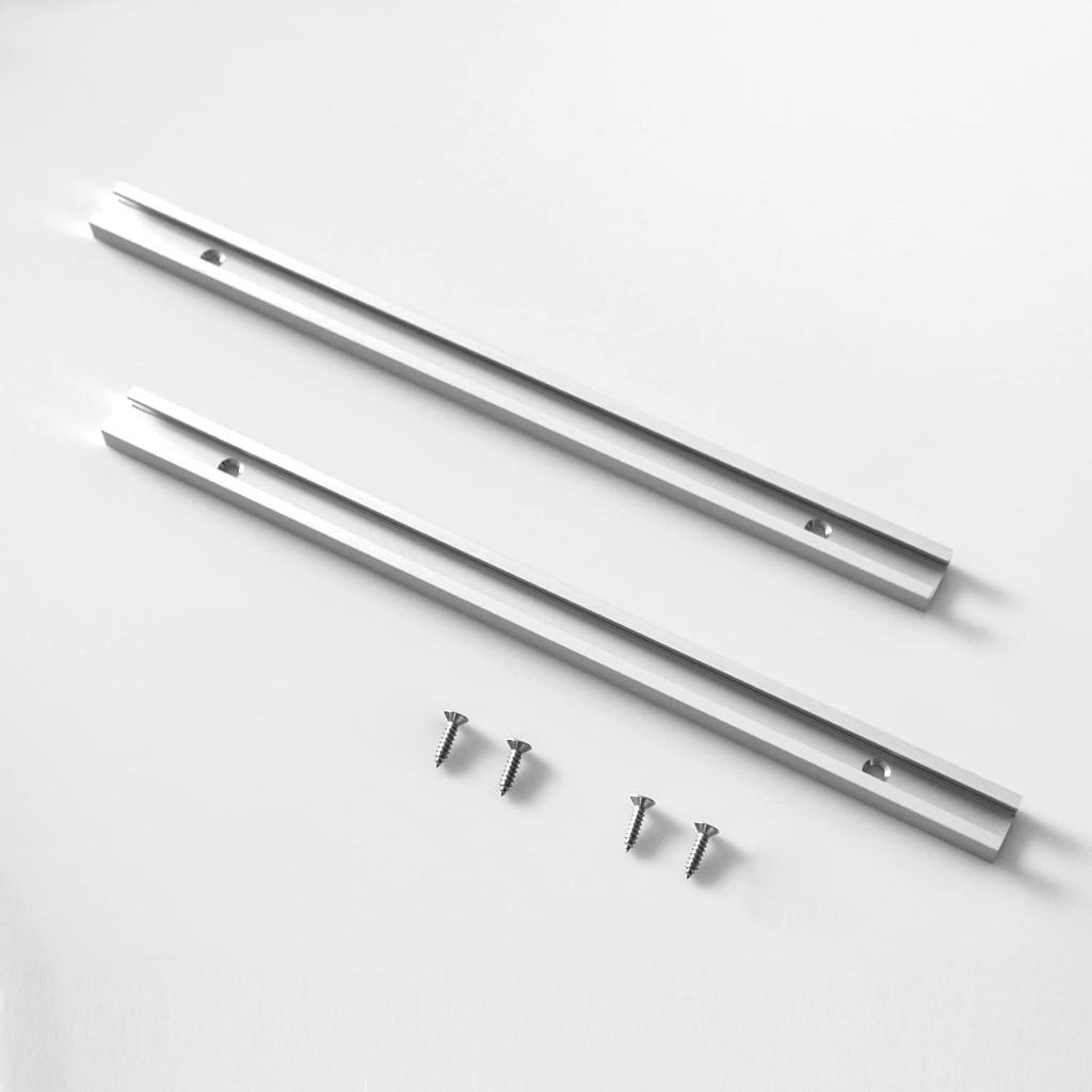 Cluoling Track 300mm with Screws Miter Track Miter Track Miter Slot Carpenter Tool for Table Saw Standard Aluminum Set of 2 T-slot