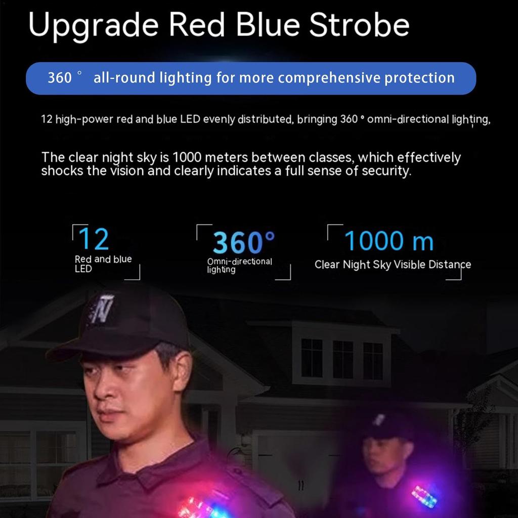 Shoulder Clip Light - Alarm Flash Signal Strobe Lamp, Red