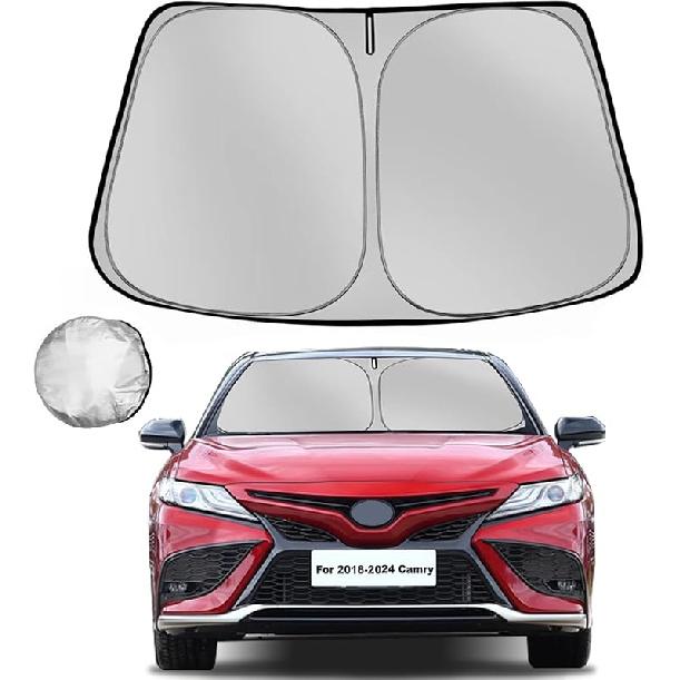 Windshield Sun Shade for Toyota RAV4 2013-2018 RAV-4 SUV Foldable Sun Sunshade for Car Front Window Blocks UV Rays and Heat Automotive Interior