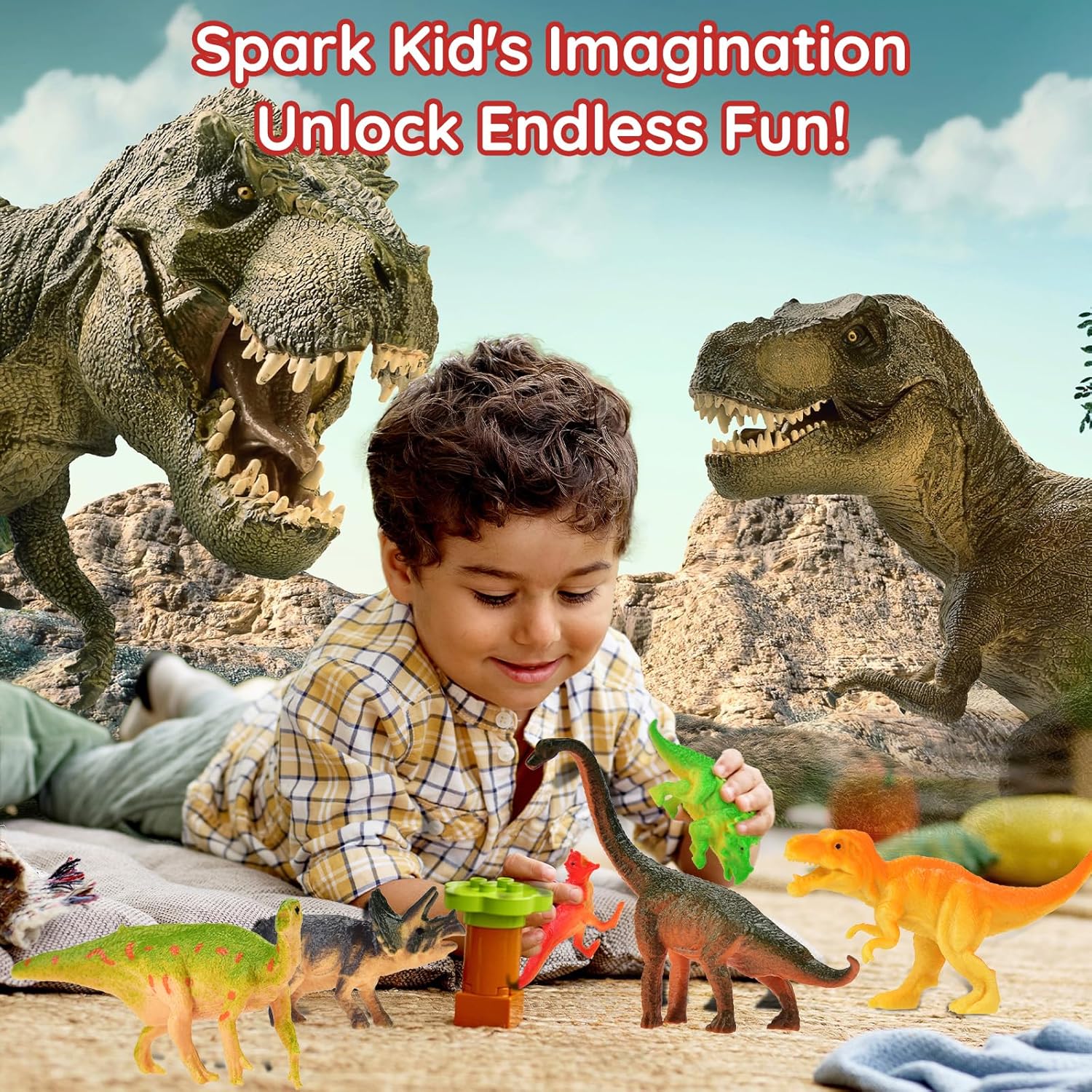 Advent Calendars 2025 Kids Dinosaur Toys, 24 Days Countdown Christmas Advent Calendars for Kids Gift with Different Dino Figure, Ideal Xmas Gift for