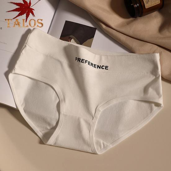 Women Underpants Mid Waist Solid Color Cotton Butt-lifted Good Breathability Elastic Quick-drying Sport Casual Briefs Female Panties