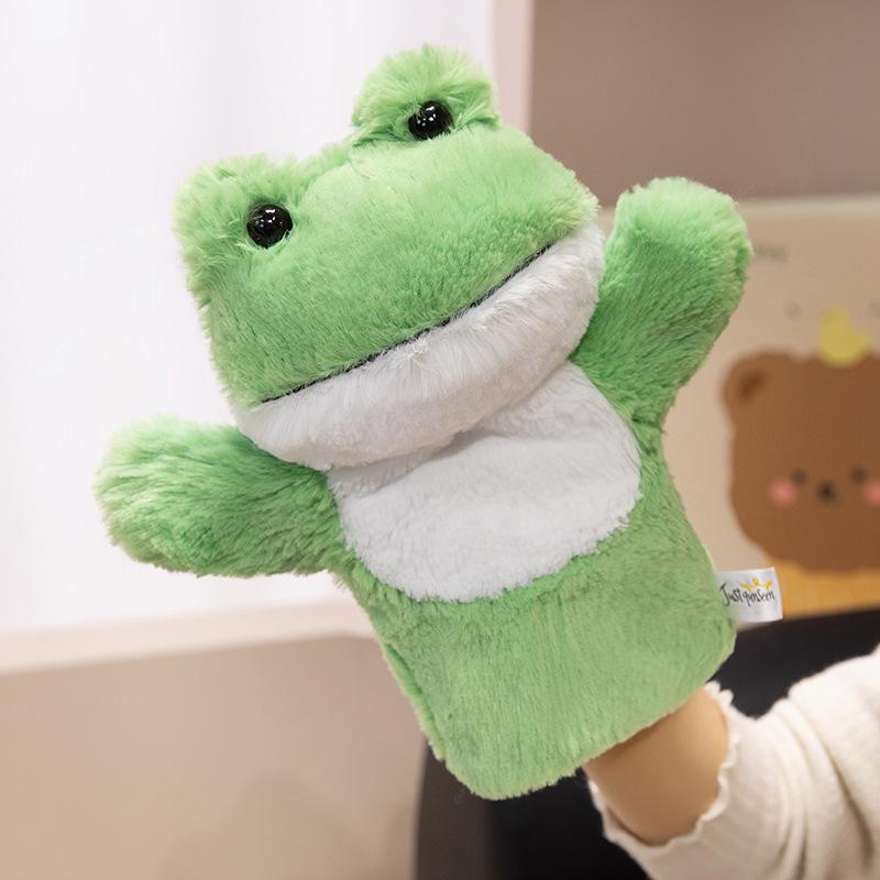 Forest Animal Hand Puppets: Tiger, Elephant, Leopard, and Lamb Figurines for Storytelling and Play