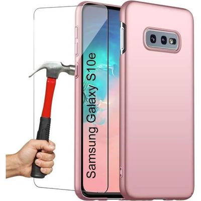 Niebieskie Etui do Samsung Galaxy S10e z 2 Hartowanymi Szkłami Ochronnymi Ultra Cienkie Odporne na Wstrząsy
