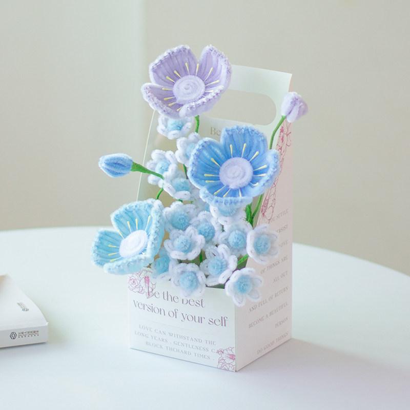 Kit de bouquet de fleurs avec attache torsadée fait main - Cadeau DIY pour enseignants et amis