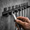 Wall Mounted Wrench Organizer Rack with Numbered Hooks Tool Storage Holder for Home Garage Workshop Tool Hanging and Easy Access
