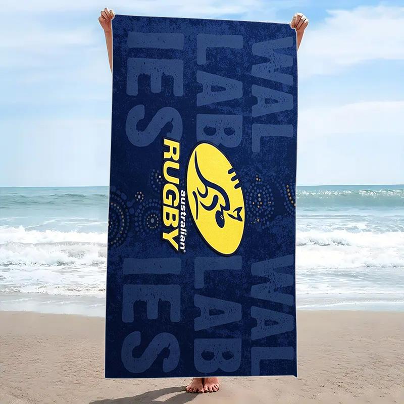 Australian Wallabies Print Beach Towel, Large Soft Quick Dry Towel for Beach Camping Swimming