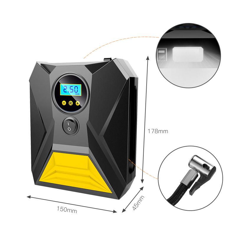 Digitaler Reifenfüller, DC 12 Volt, tragbare Luftkompressorpumpe für Autos, 150 PSI, Auto-Luftkompressor für Autos, Motorräder, Fahrräder