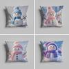 Pillow Case Luxurious Home Office, Sofa Decorative Multi Sized Car Seat Cushions, Pillowcases Snowman Cute Lovely Cartoon