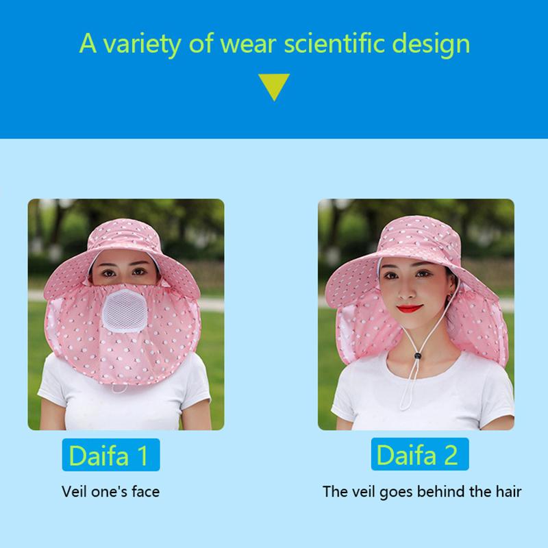 1Pc Sun Hat Female Summer Hat Cover Face Breathable Sun Hat All-Match Summer Hat With Big Rim Anti-Ultraviolet Sunhat