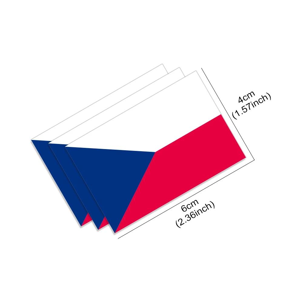 3Pcs Czech Flag Sticker Car DIY Vinyl Decals Czekh Republic Motorcycle Accessories For Skoda Comic Octavia Kroc Kodiaq Superb