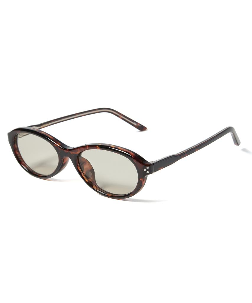 Hangeul Antique Oval Sunglasses Leopard