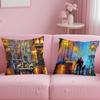 classic artist Leonid Afremov Cushion Cover Soft & Easy-Wash Pillow Case – Versatile for Couch, Bed, Travel and Office