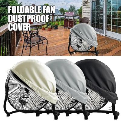 210D Oxford-Stoff, faltbare industrielle elektrische Ventilatorabdeckung, Ventilatorabdeckung, Sonnenschutz, Staubschutz, 61 x 19 x 61 cm, Schwarz/Grau/Beige