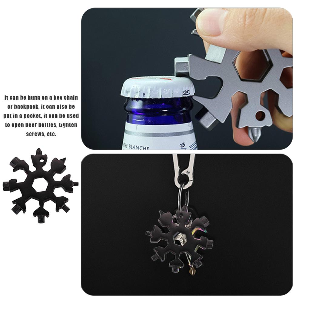 18 Inch 1 Snowflake Wrench Tool Wrench Key Multi\-function Camp Outdoor Survival Tool Screwdriver