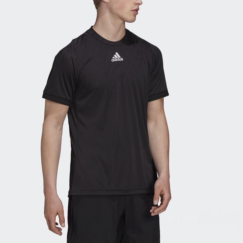 Adidas Slim Fit Tennis Polo Shirt Men Tops Black H50265