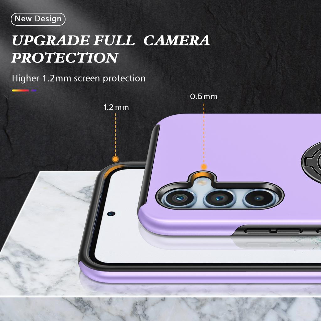 For Samsung Galaxy A15 4G/A15 5G Slim Case PC+TPU Kickstand Phone Cover