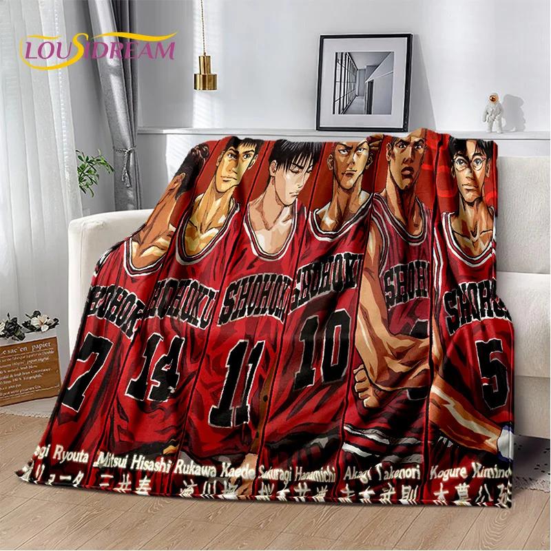 2026 New Cartoon Slam Dunk Anime Basketball Soft Blanket,Soft Throw Blanket for Home Bedroom Bed Sofa Picnic Travel Child Gift
