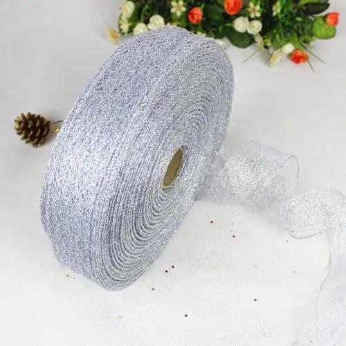 

50mm Hollow Out Shiny Ribbon Christmas Gift Packaging Foldable Line Edge Crafts Wedding Christmas Decoration 2M