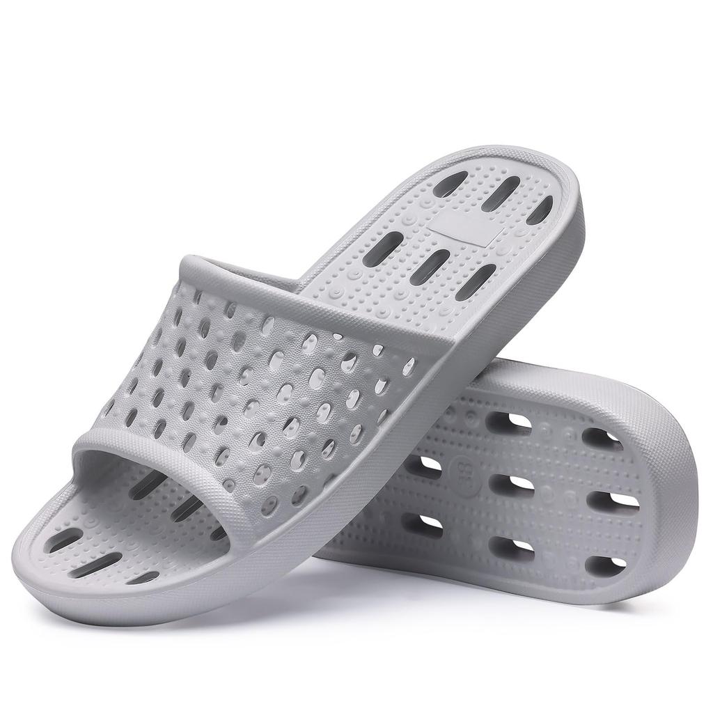 Pallene Summer New Shower Shoes For Women Quick Dry Pool Sandals With Drain Holes Bathroom Slides Lightweight EVA Home Slippers