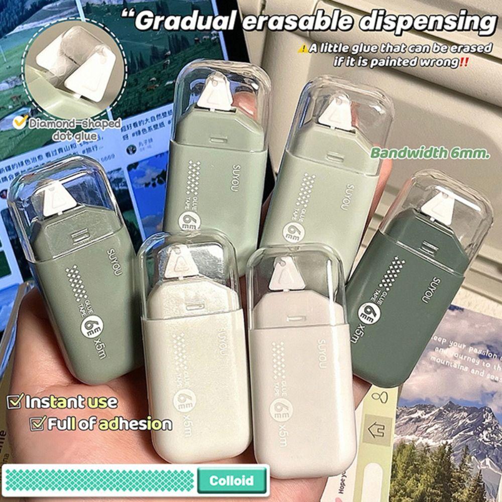 6pcs Diamond-shaped Dot Glue Tape Gradient Color Double-sided Adhesive Tape  Gift