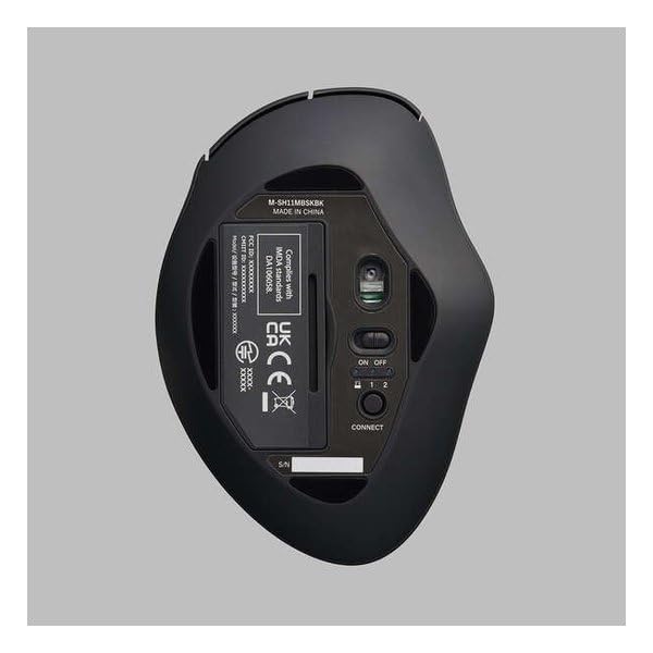 ELECOM SHELLPHA Wireless 3 Small Quiet Multi-Touch Mouse, Buttons, Size, Antibacterial, Design, Black, M-SH11MBSKXBK