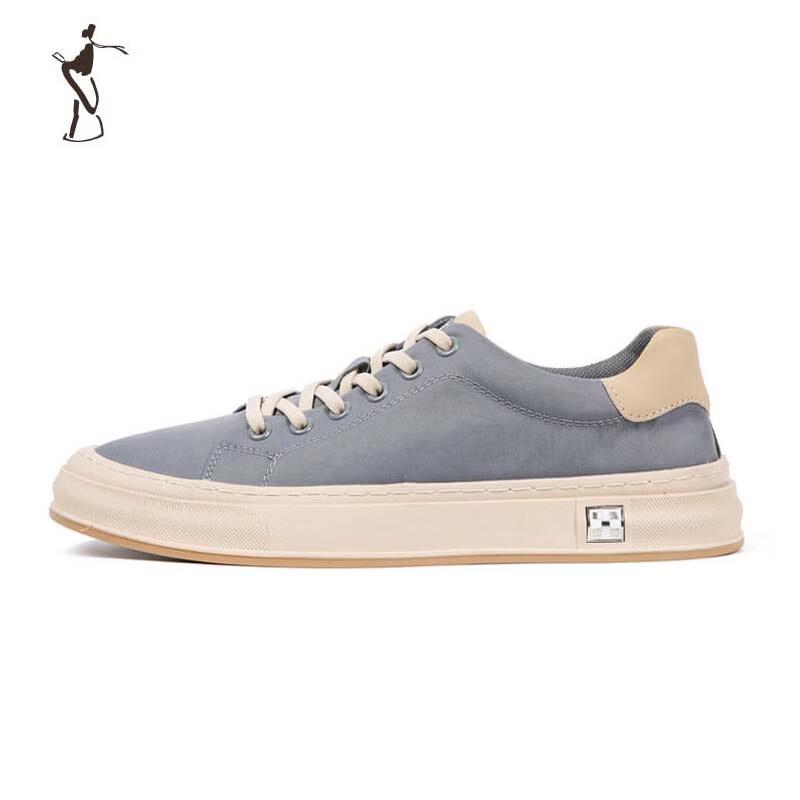 TRIES Men s Casual Canvas Lace-Up Sneakers 43