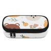Pencil Pouch 300D Polyester Casual Smooth Zipper with Removable Pen Slot Divider Mesh Pocket and Main Storage for Everyday Study