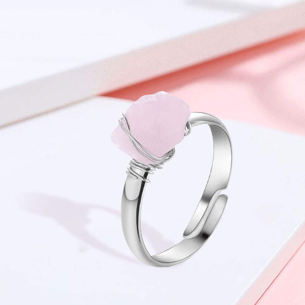 Retro Crystal Rings Adjustable Rings Simple for Friends Holiday Daily Work
