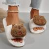 Fashion Cute Plush Home Slippers for Women Soft Sole Fluffy Furry House Shoes Woman Indoor Cozy Non Slip Warm Winter Slippers Pantuflas