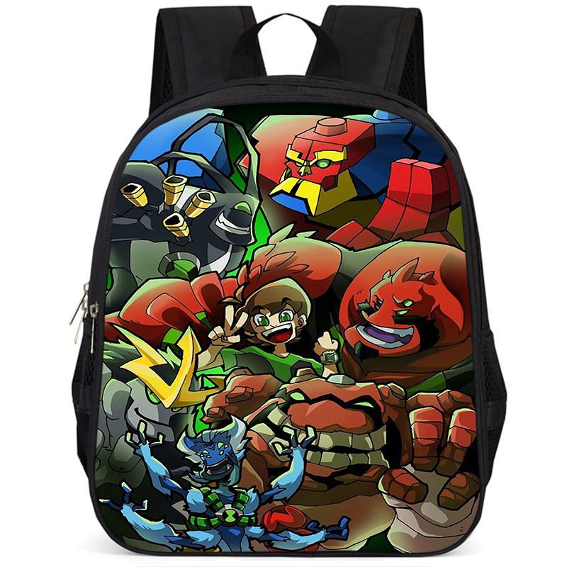Ben10 15-inch Large Capacity Lightweight Oxford School Backpack For Kids