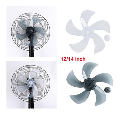 Aspa de Ventilador de Plástico Universal de 12/14 Pulgadas con Cubierta de Tuerca Accesorios de Repuesto para Ventilador de Pedestal de Pie Doméstico Ventilador de Mesa