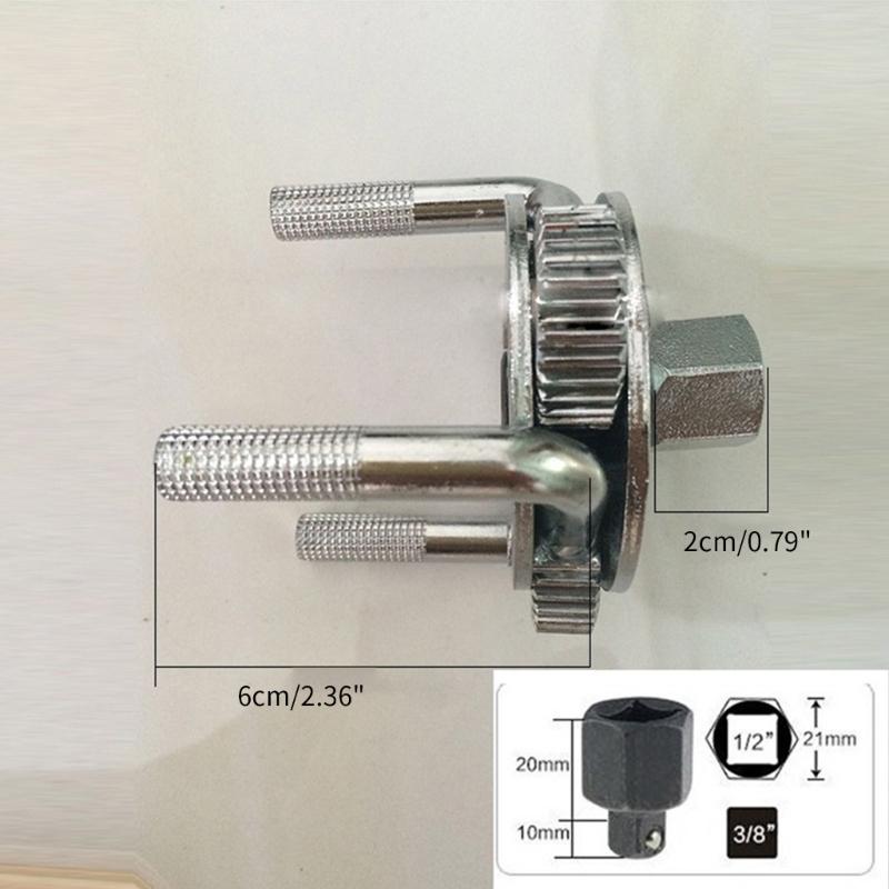 Ölfilterschlüssel-Demontage- und Entfernungswerkzeug, universell verstellbare Drei-Backen-Werkzeuge, geeignet für Auto-LKW-Hochleistungsfilter