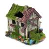 Aquarium Fish Tank Decoration: Resin Rockery Ornament Hiding House for Small Fish with Moss