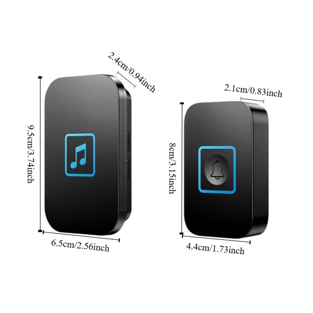 Waterproof Wireless Doorbell Plastic Welcome Doorbell Easy Installation Door Chime Kit  Apartment