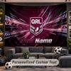 Wall Hanging Tapestry Custom NameQueensland Maroons Pattern Personalized Printed Fabric Wall Decor
