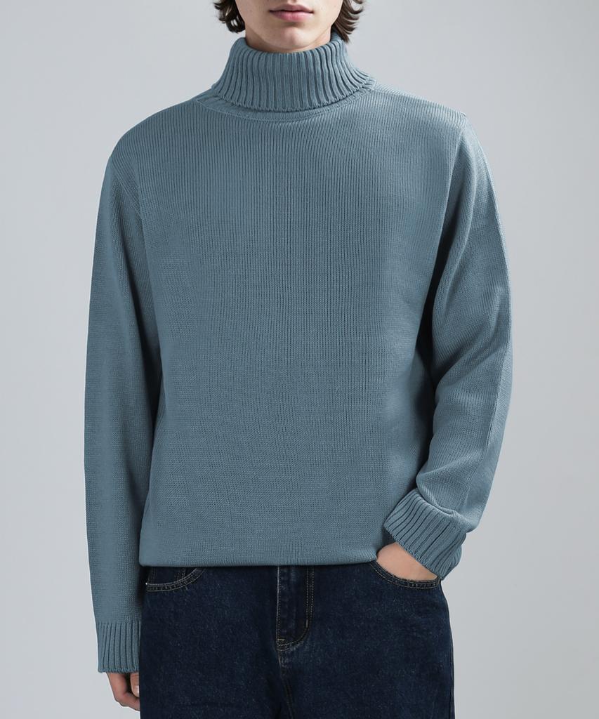VERYVAIN Balance T-Neck Knit (Smoke Blue)