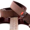 Straps 5cm BROWN RightOn! Guitar/Bass Strap, Wide, 80-145cm, DENIM-50