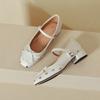 Retro Mary Jane Shoes French Low-heeled Single Shoes Women's 2025 New Spring and Autumn Foreign Trade Women's Shoes Square Head High Heels Thick Heel