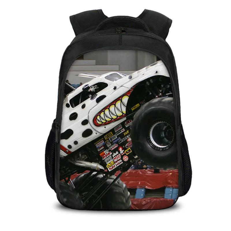 Monster Jam double-layer backpack cartoon print new trend student school best campus companion birthday gift