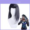 Black Dream Valorant Fade Cosplay Wig With Pointed Beauty For Anime Fans