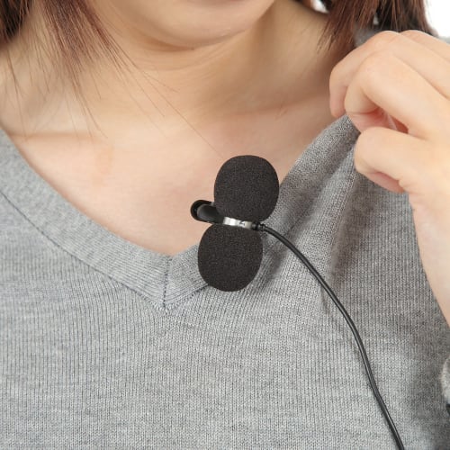 GONKISS Microphone Sponge Windscreen for Lapel Microphones, Large Speakers, 5-Piece Set, Black